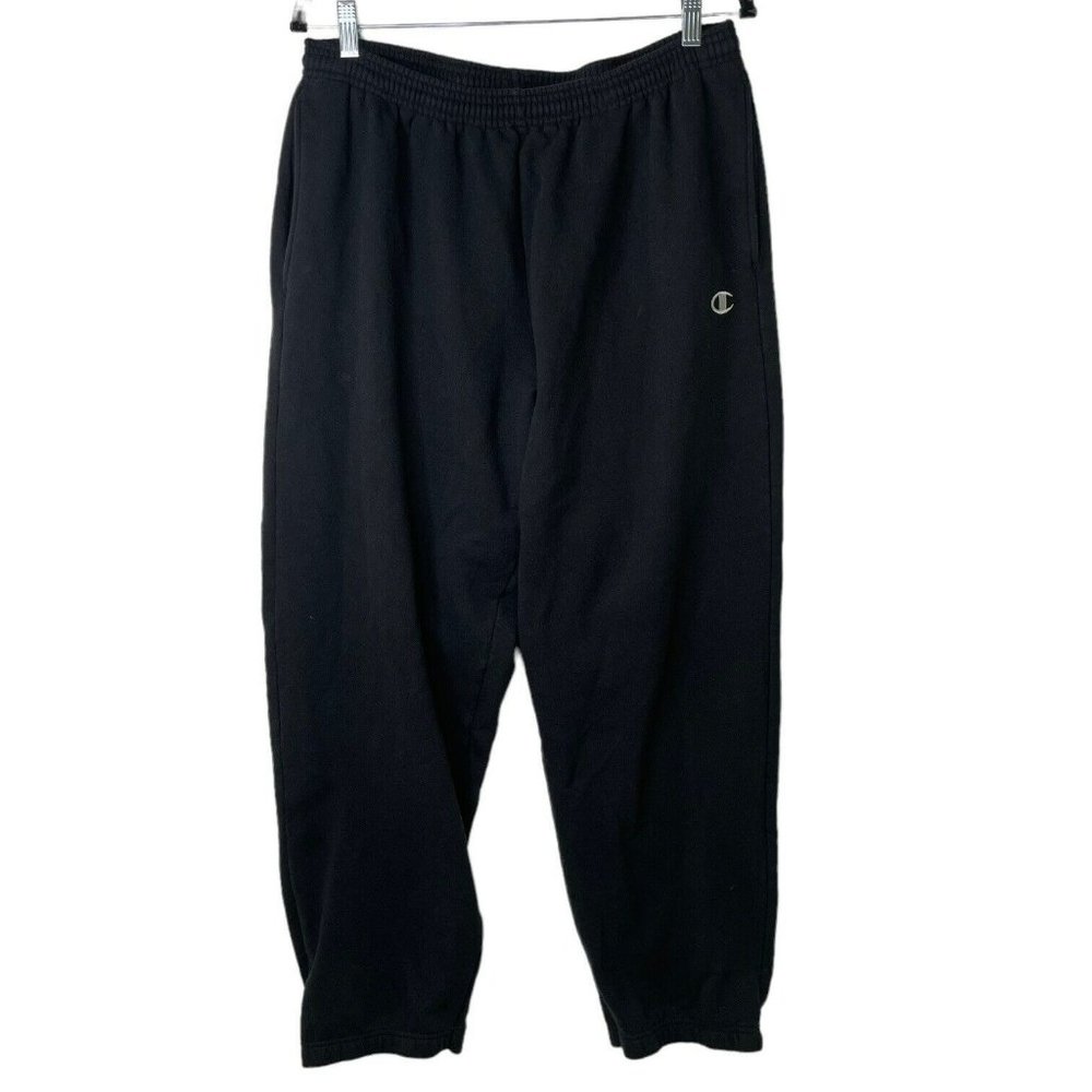 Champion Men's Black Sweatpants Joggers Size XXL Comfort Fit Athletic Wear